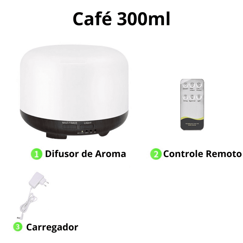 Umidificador De Ar Purificador Aroma Difusor Portátil Led | Óleos essências